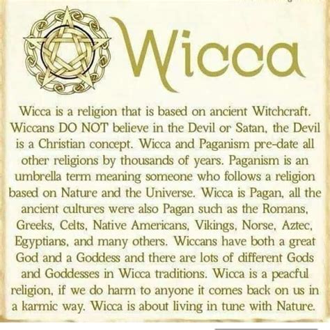 What do wiccans believe ih